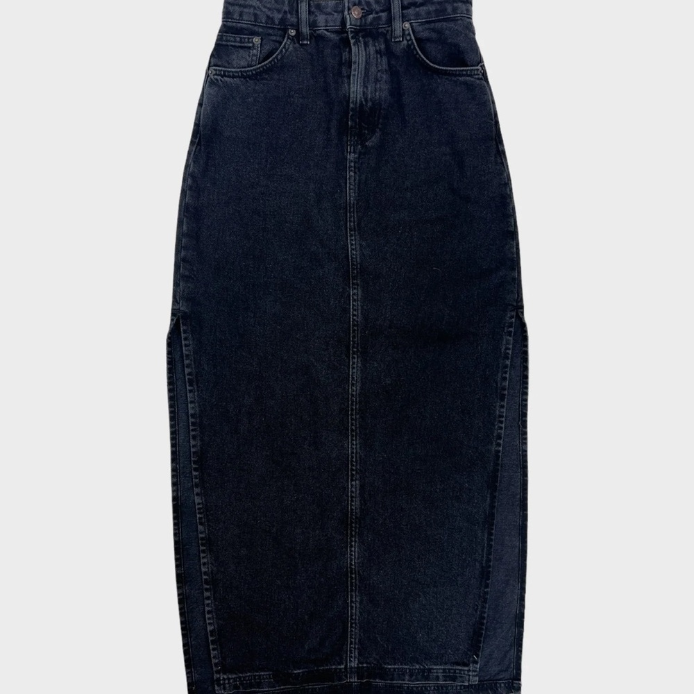 Dark Denim Midi Skirt